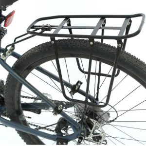 All Tough Bike Rear Rack - Disc Brake Compatible Mountain Bike Cargo Rack with Heavy Duty Shelf
