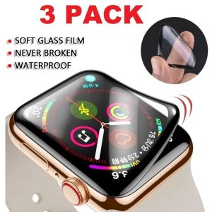 Apple Watch TPU Screen Protector, Full Coverage, iWatch Case, Transparent, High Transparency