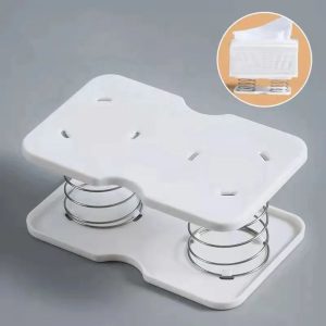 Automatic Spring-Loaded Tissue Box Lifter and Internal Support Bracket