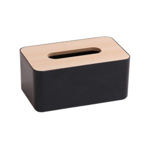 Bamboo Tissue Box Cover Rectangular Facial Tissue Holder