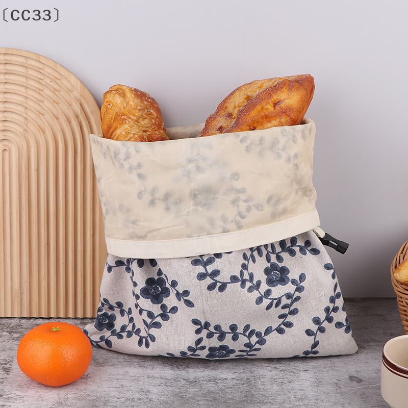 Beeswax Linen Reusable Bread Bag Eco Friendly Fresh Bread Storage Solution