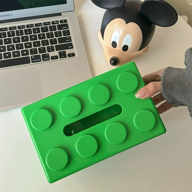 Building Block Creative Tissue Box and Desktop Storage Organizer