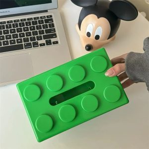Building Block Shaped Multi-Functional Plastic Tissue Box