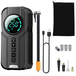 Car Air Pump Compressor, LCD Tire Inflator, Electric Portable Auto Tire Pump with Intelligent Control