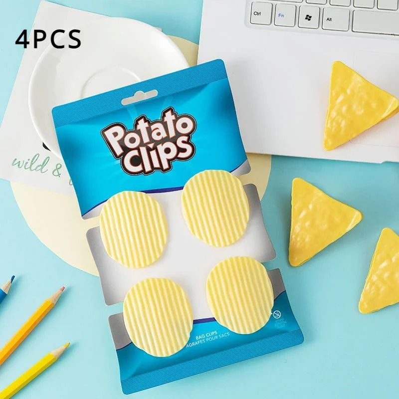 Chip-Shaped Fresh-Keeping Food Bag Clips