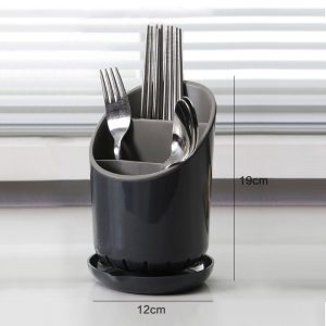 Chopsticks Tube with Drain Plate, Kitchen Storage Holder, Tableware Organizer Rack, Home Kitchen Storage Drain Box