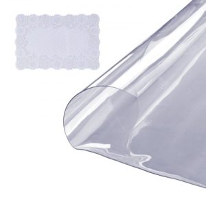 Clear PVC Table Protector 42 Inch Round Waterproof Desk and Dining Table Cover
