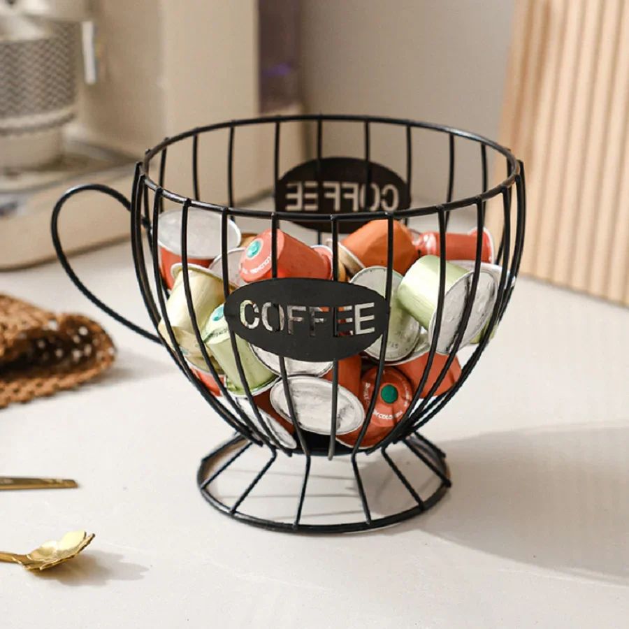 Coffee Capsule and Snack Display Shelf