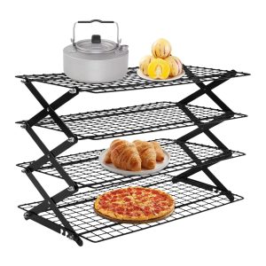Collapsible Cooling Rack Adjustable Stackable Baking and Cookie Drying Stand
