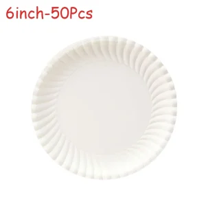 Disposable Paper Plates Round Dessert Plates for Events & Everyday