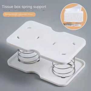 Double Spring Tissue Box Lift Tray For Paper Towels And Easy Pulling