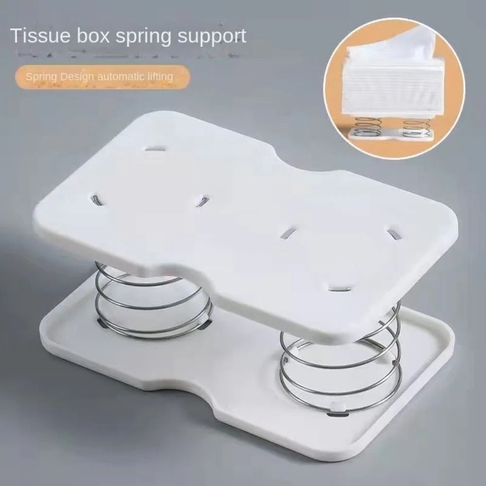Double Spring Tissue Box Lift Tray For Paper Towels And Easy Pulling