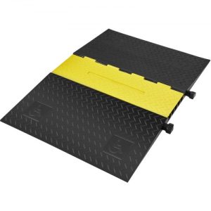 Durable Channel Rubber Cable Guard for ADA Compliant Driveway Speed Control High lbs Load Capacity Cord Protection Ramp