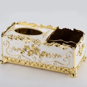European-Style Tissue Box with Remote Control & Desktop Storage Organizer