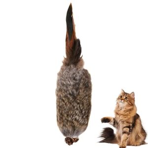 Faux Rabbit Fur Interactive Kicker Toy