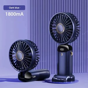 Foldable Rechargeable USB Handheld Fan with LED Display