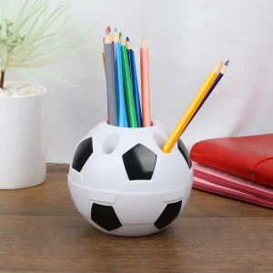 Football Shape Desktop Decoration Pen Holder Multifunctional Storage Box for Students