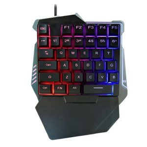G7 37-Key One Handed Gaming Keyboard Backlit USB Gaming Keypad