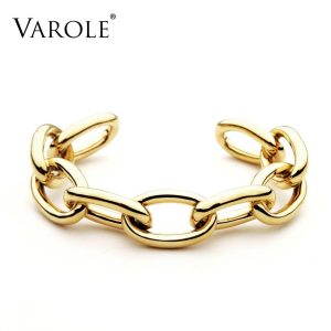 Gold Color Chain Cuff Bracelet