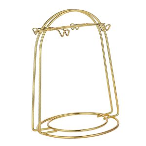 Golden Tea Cup and Saucer Display Stand Rack