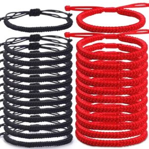 Handmade Tibetan Red String Bracelet Lucky Braided Rope Matching Wristband