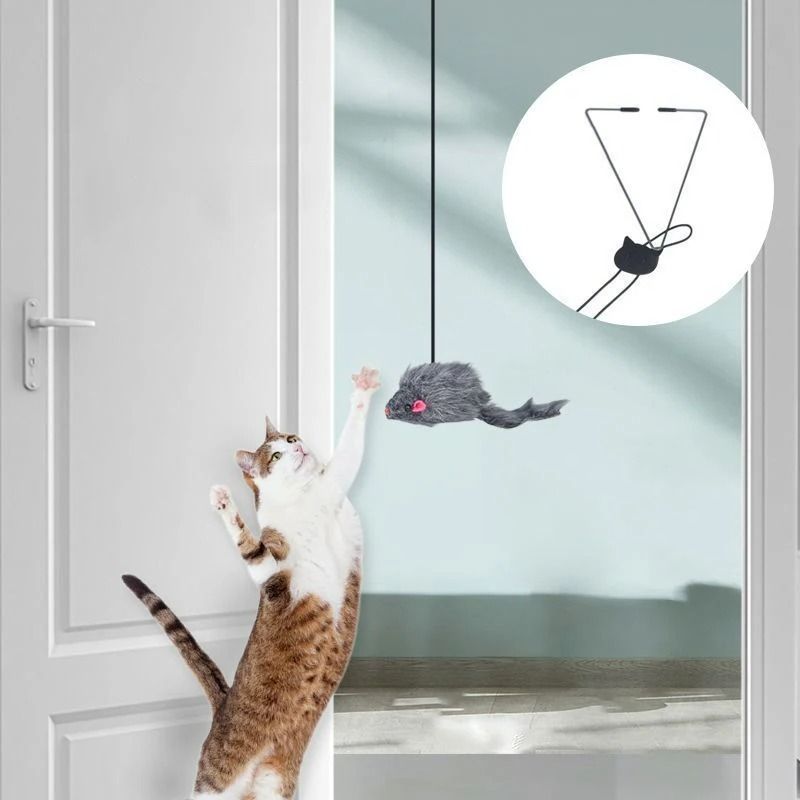 Hanging Door Interactive Plush Mouse Toy