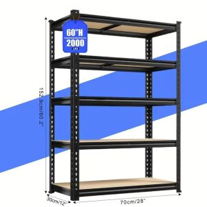 Heavy-Duty Adjustable Steel Garage Shelving Rack (2,000 lbs Capacity)