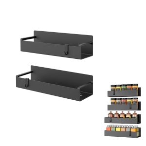 Heavy-Duty Refrigerator Magnetic Spice Storage Rack Set