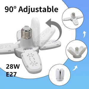 High-Power E27 Foldable Fan-Shape LED Bulb