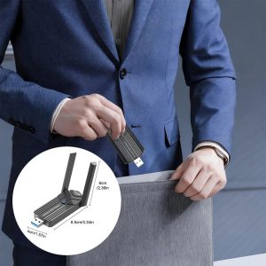 High-Speed USB WiFi Adapter, Dual Band, Wireless Network for Desktop PC