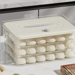 Household Dumpling Freezing Box, Multi-Layer Wonton Storage, Fresh-Keeping Refrigerator Box