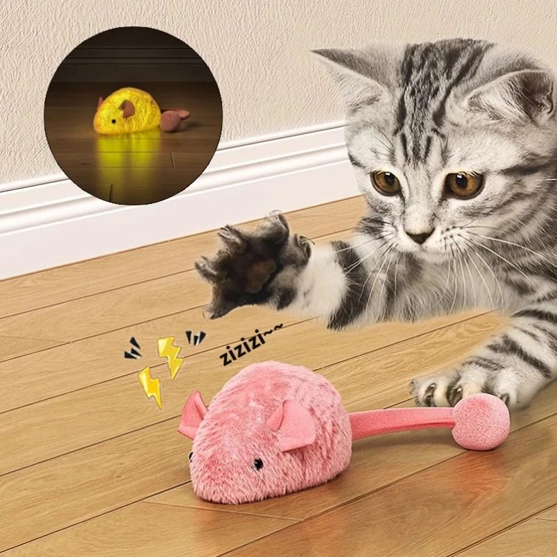 Interactive Luminous Mouse Plush Cat Chew Toy