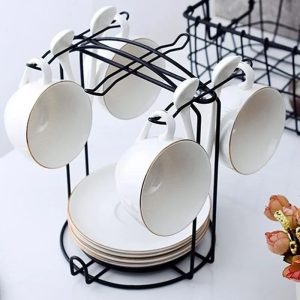 Iron Hanging Coffee Cup Holder Storage Rack