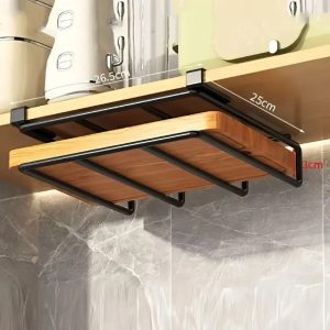 Kitchen Under-Cabinet Hanging Organizer Rack & Multi-Purpose Storage Holder