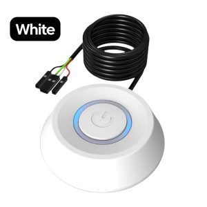 LED Lights Computer Power Switch, External Start Power On/Off Button, PC Motherboard Extension Cable for Home Use