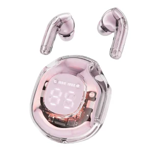 LED Power Display Wireless Bluetooth Headphones with Clear Sound Earbuds