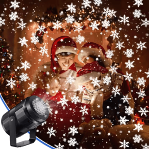 LED USB Snowflake Projector Light Christmas New Year Holiday Projection Lamp
