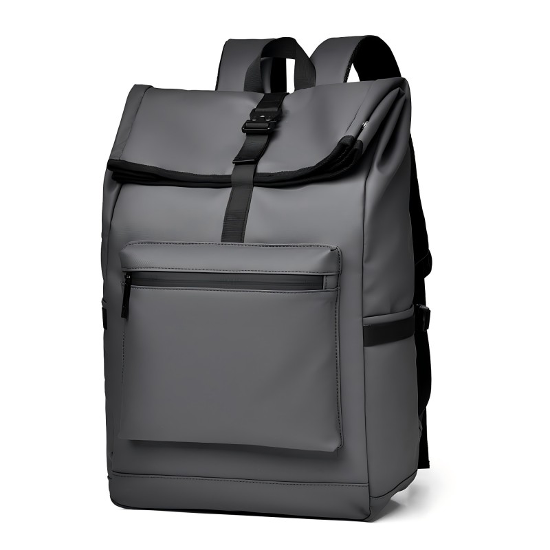Large Capacity Black Travel Backpack with Multiple Compartments