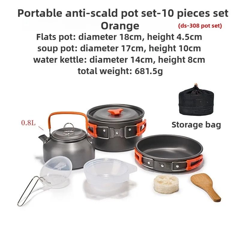 Lightweight Camping Cookware Set for 1-3 Persons