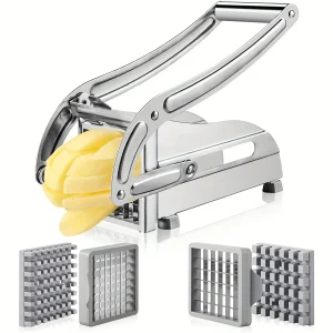 Manual Vegetable Cutter for Potato, Cucumber, and Fruits, Multifunction Stainless Steel Kitchen Tool