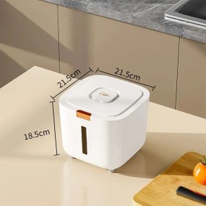 Moisture Proof Rice Storage Bucket with Lid Airtight Insect Resistant Food Canister