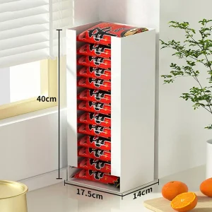 Multi Functional Instant Noodle Storage Box and Space Saving Kitchen Organizer for Ramen Cups