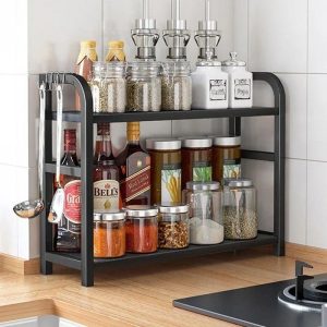 Multi-Layer Countertop Seasoning Storage Rack and Bathroom Accessory Shelf