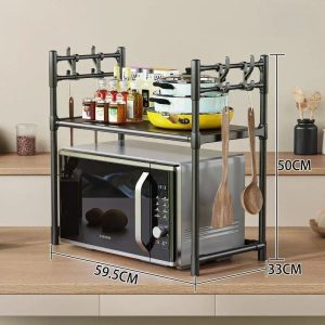 Multi-Layer Microwave Oven & Condiment Storage Rack