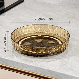 Multifunctional 360° Rotating Rack Spice Storage Turntable for Kitchen Countertops Living Room Desktop Storage Tray
