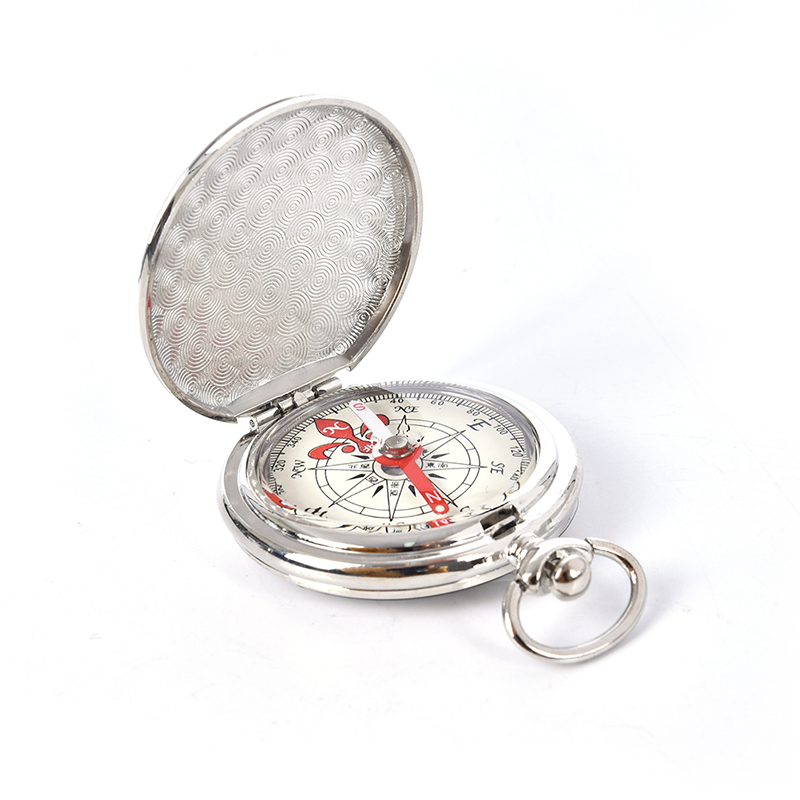 Pocket Watch Compass Portable Hiking Compass Keychain