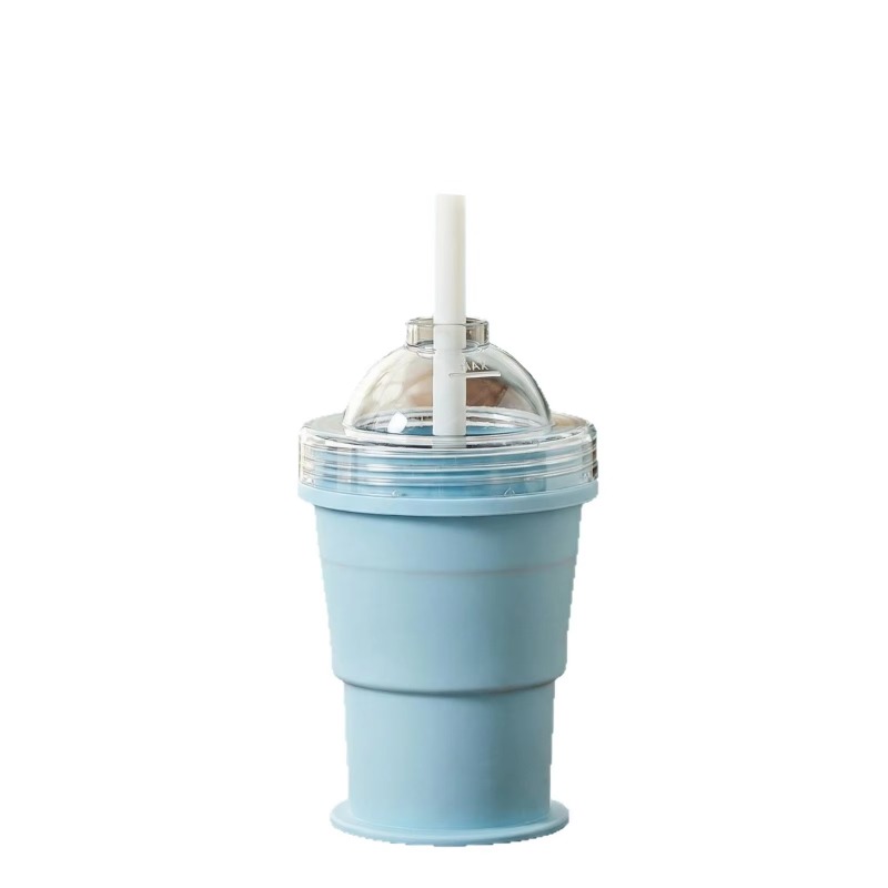 Portable Ice Ball Maker Cup with Straw