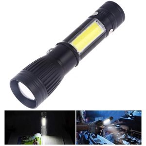 Portable USB Rechargeable LED Torch Flashlight