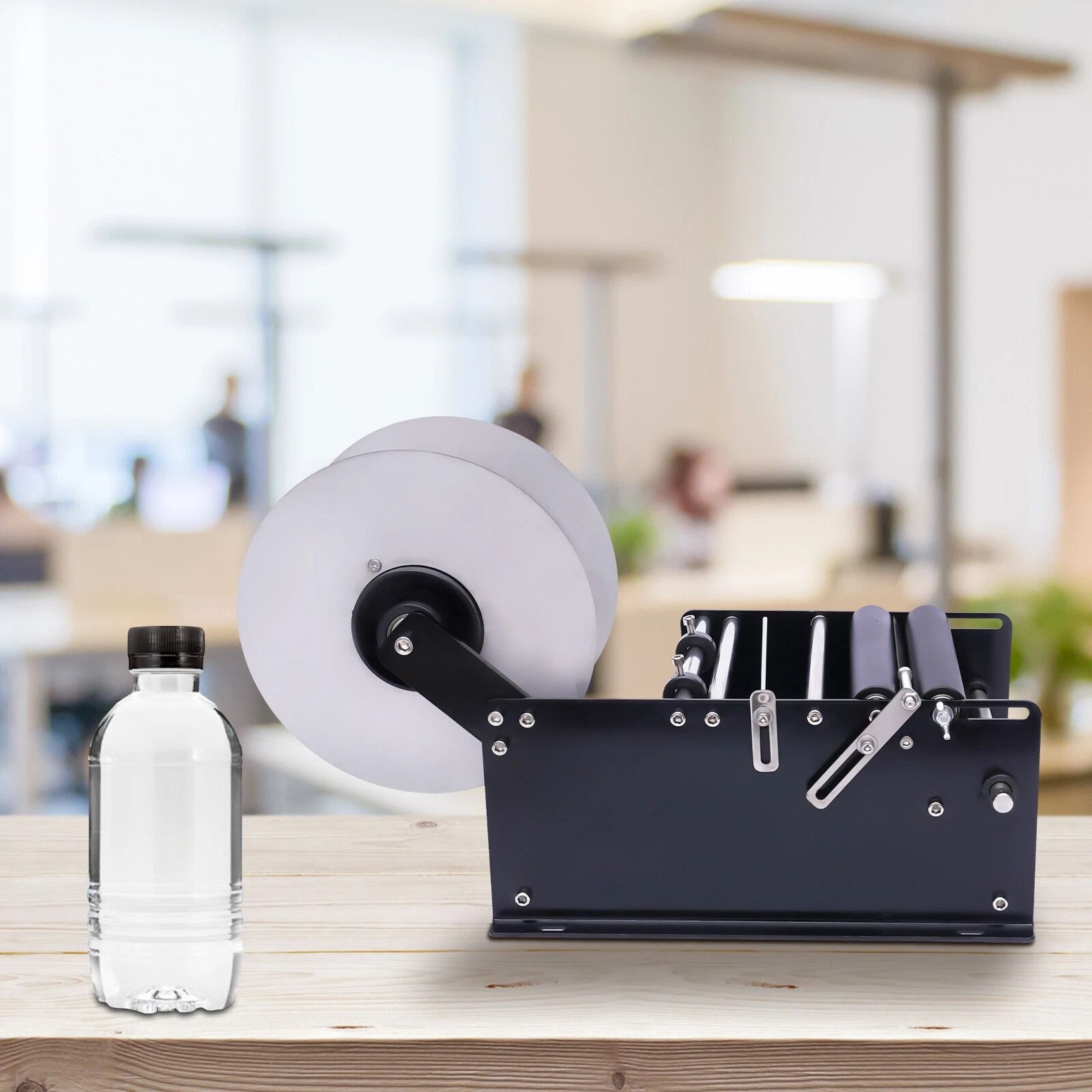 Precision Semi Automatic Label Applicator Manual Bottle Labeler Machine