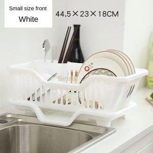 Premium Dish Drying Kitchen Utensils Drainer Rack - Large Capacity Countertop Organizer with Drain Board
